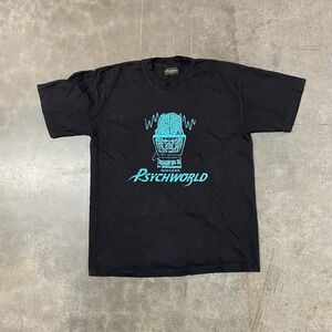 Psychworld Graphic T Shirt Black Tee Y2K Men’s Size L